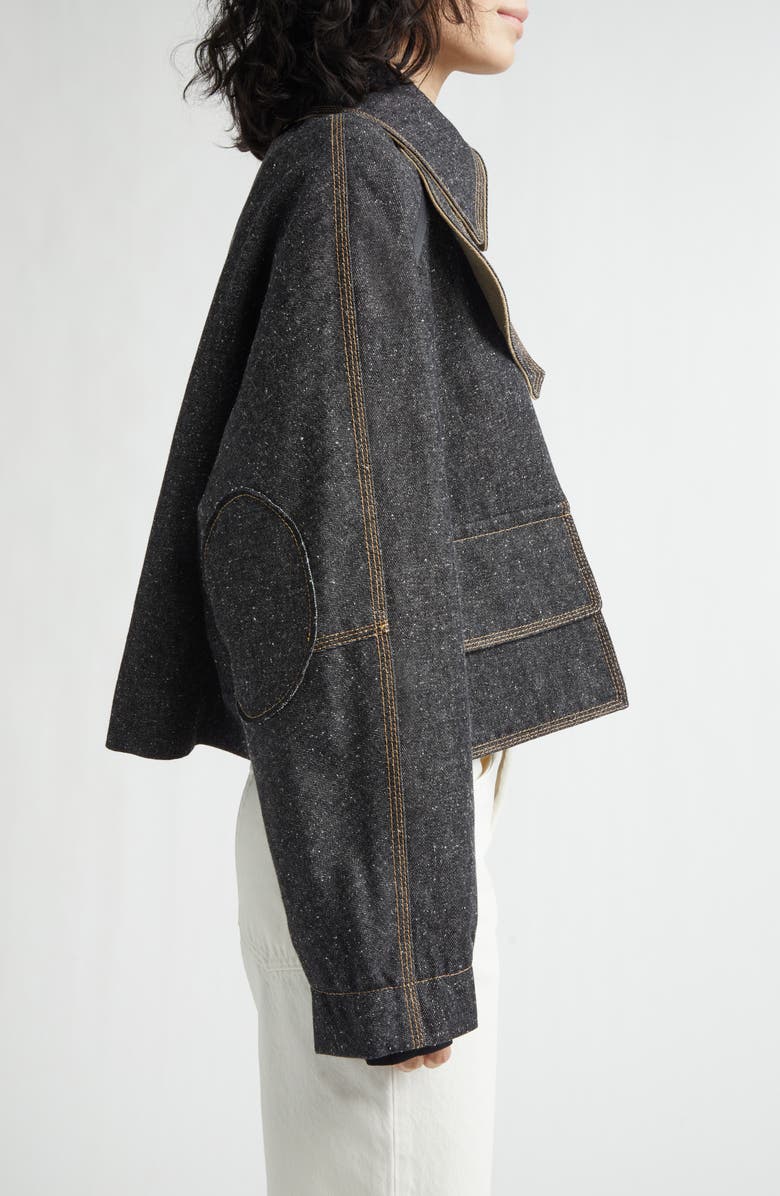 NACKIYÈ Precious Cargo Denim Crop Jacket, Alternate, color, Indigo Raw