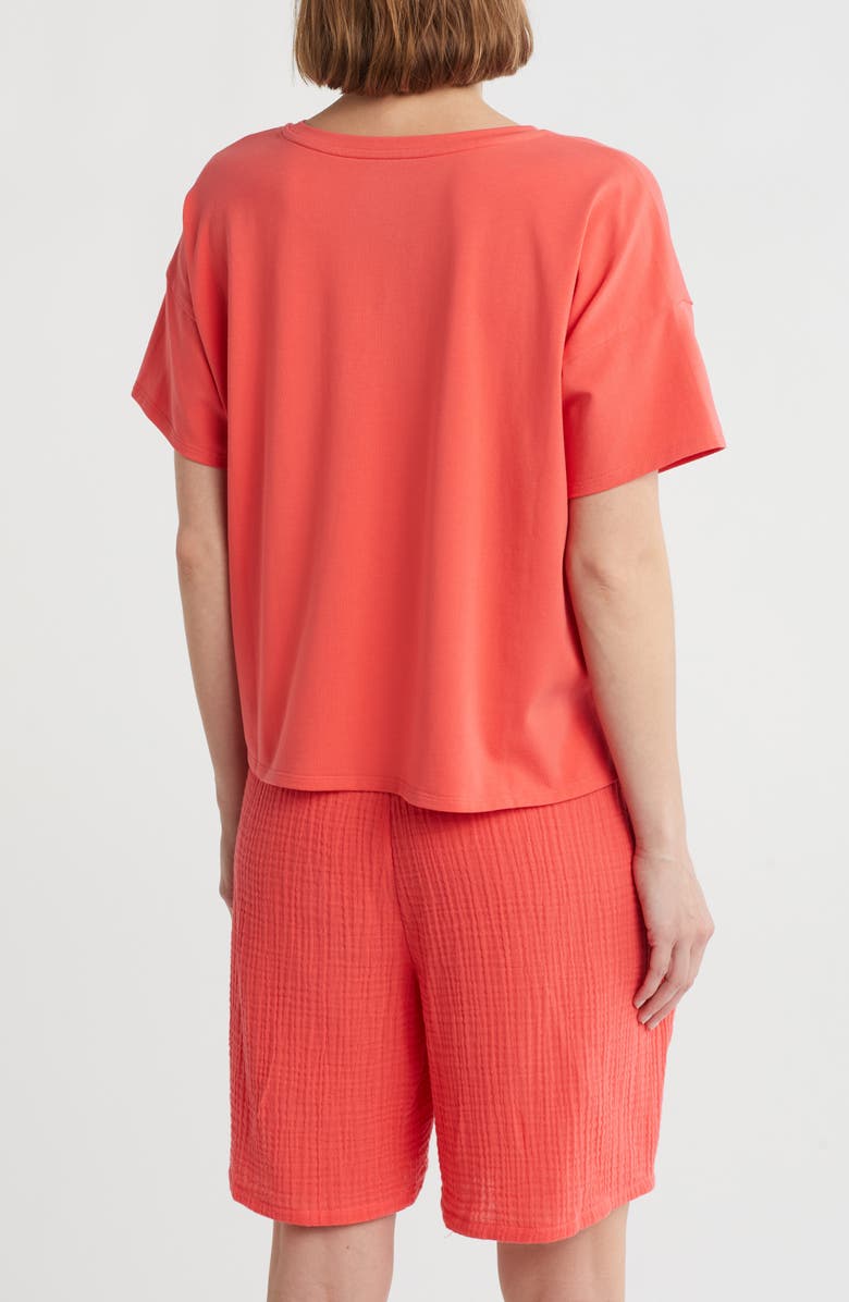Eileen Fisher Short Sleeve Boxy T-Shirt, Alternate, color, Watermelon