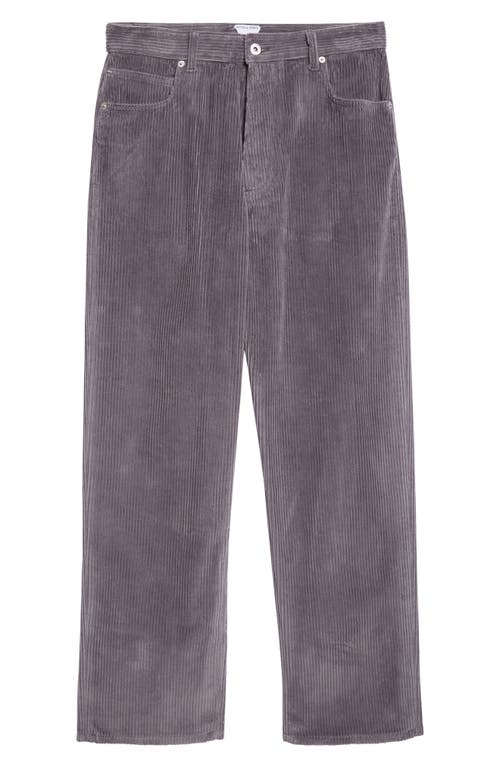 Bottega Veneta Matt Wide Leg Corduroy Pants In Gray