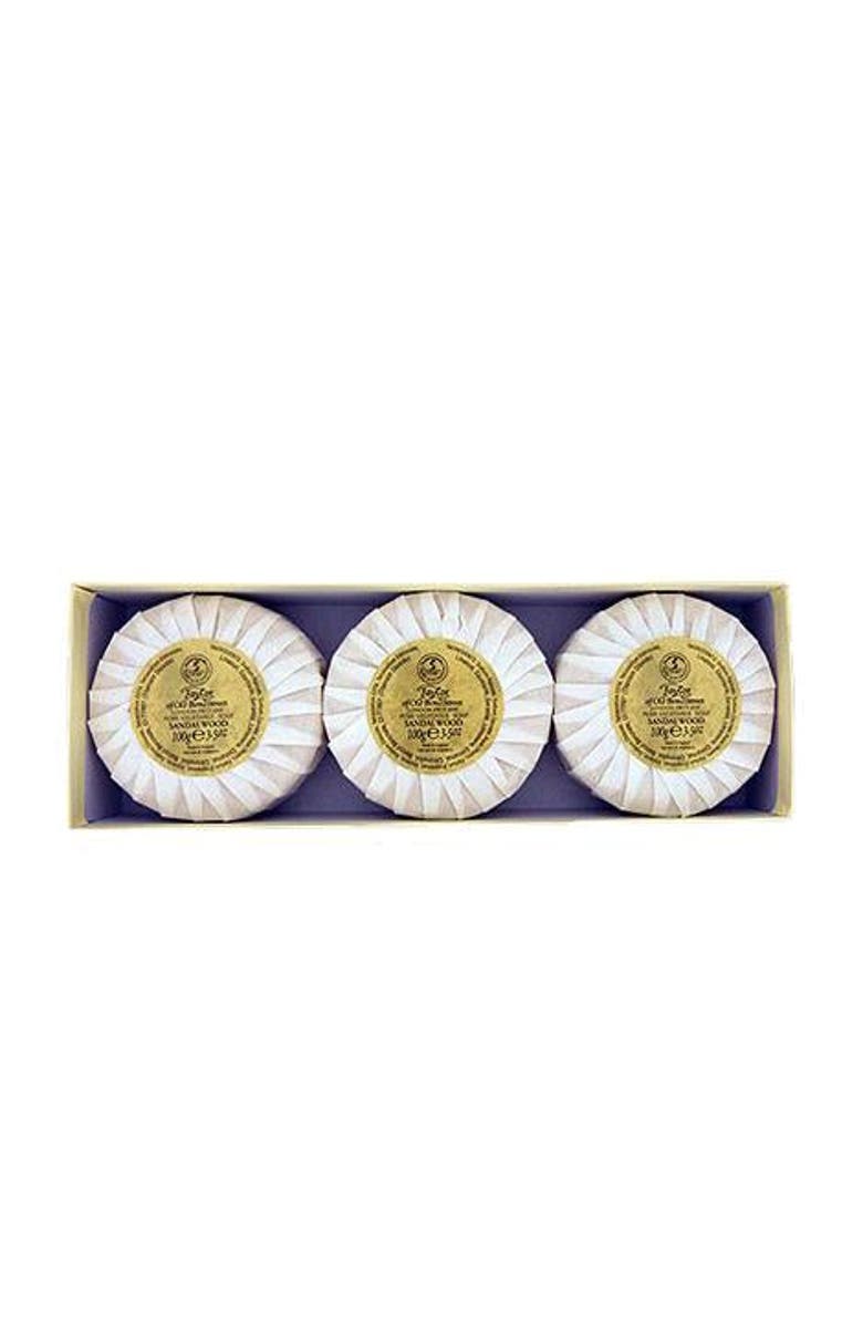 Taylor of Old Bond Street Sandalwood Hand Soap Gift Box, Main, color, White