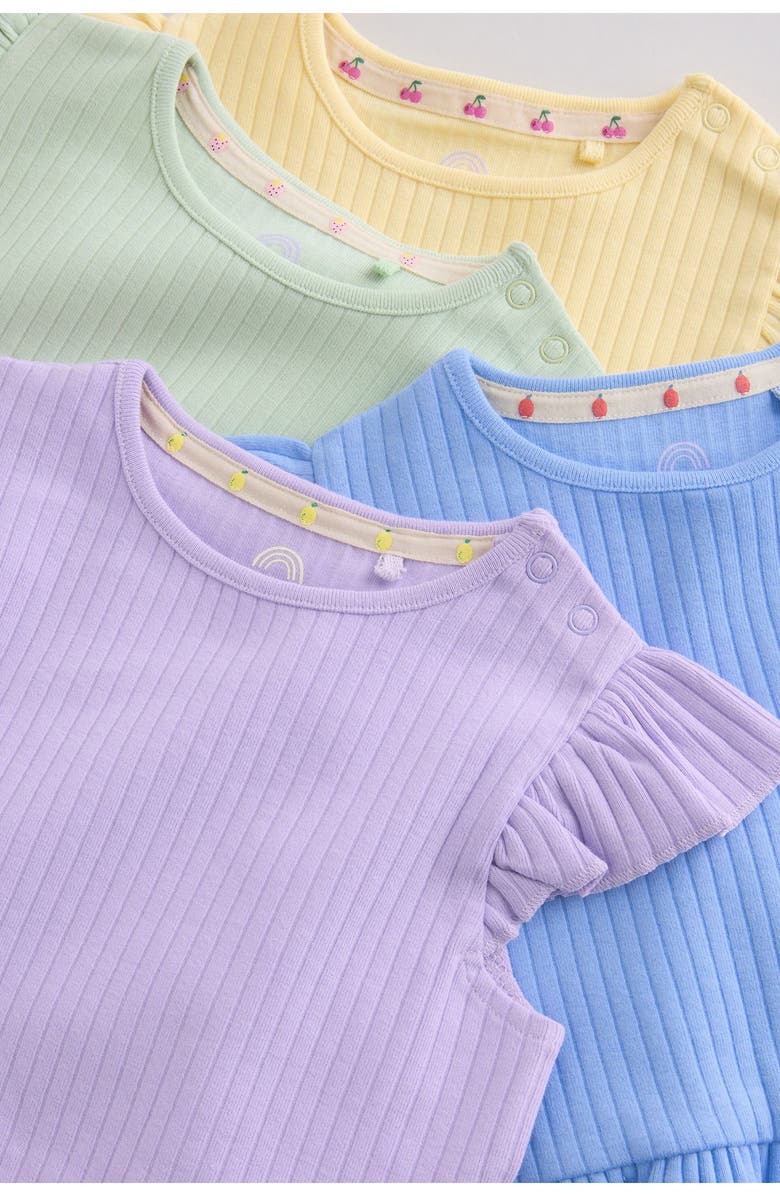 NEXT Assorted 4-Pack Ruffle Hem Tees, Alternate, color, Multi