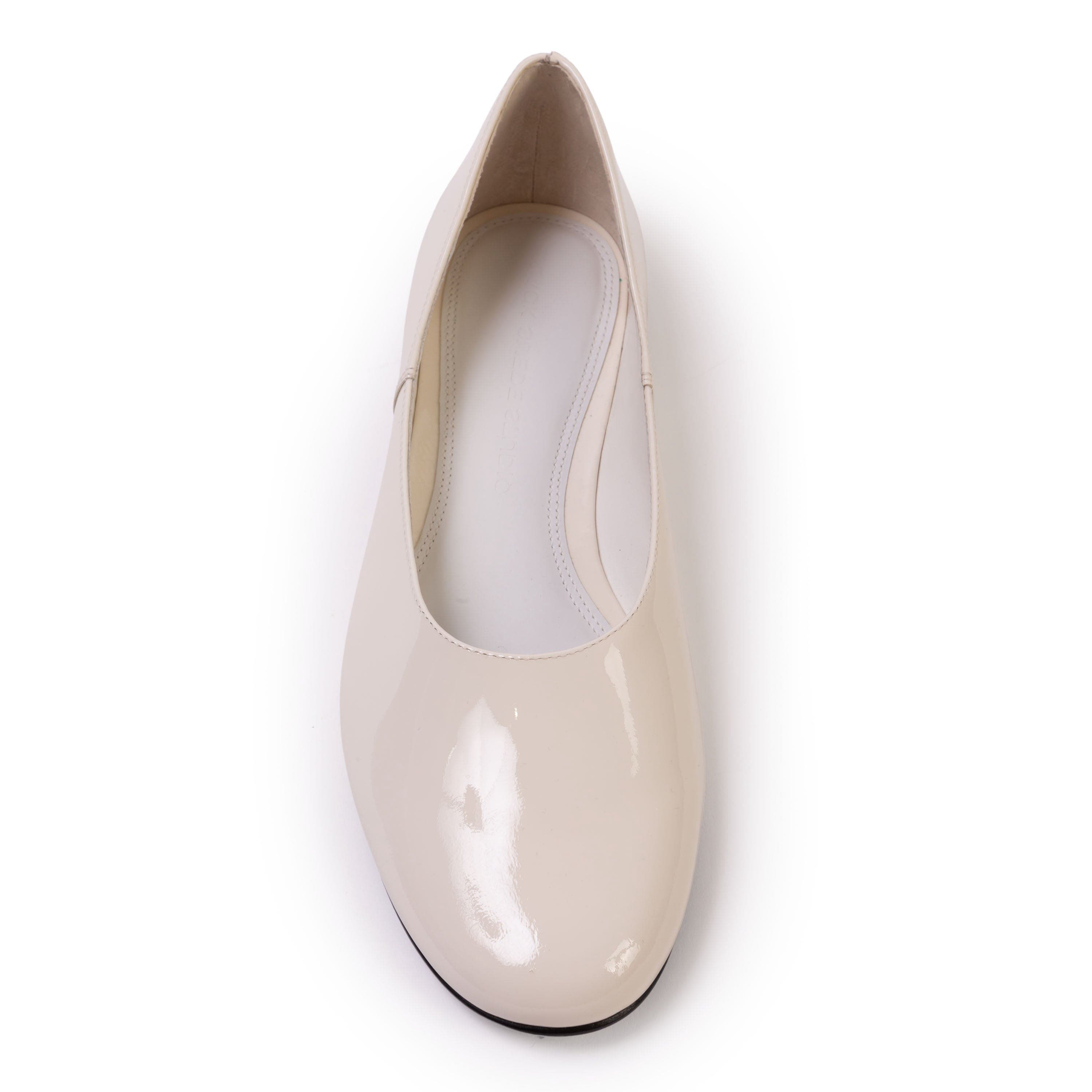 Ezra Ballet Flat, Alternate, color, Coconut Patent