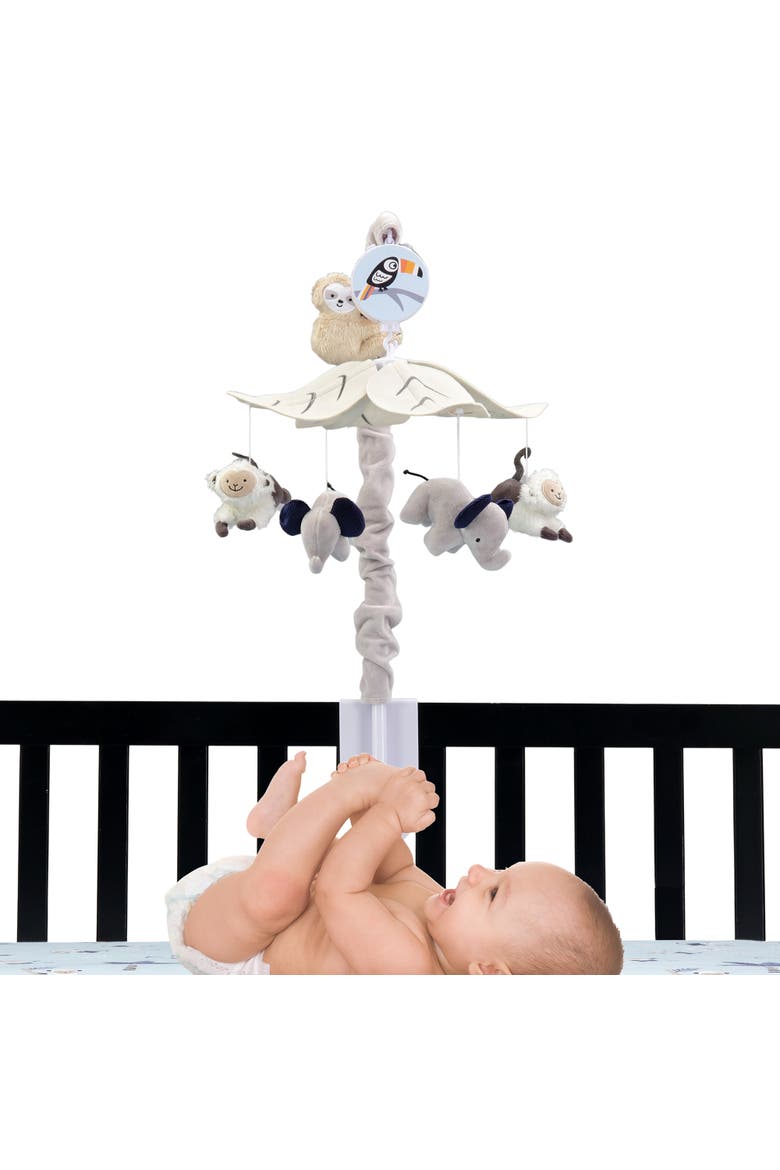 Jungle Party Animals Musical Baby Crib Mobile Soother Toy, Alternate, color, Multicolor