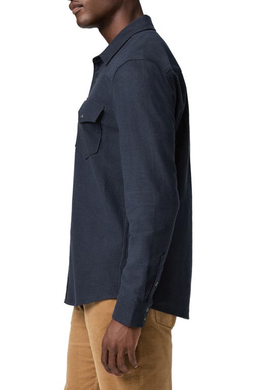 Paige Chenoga Cotton Snap-up Shirt In Blue