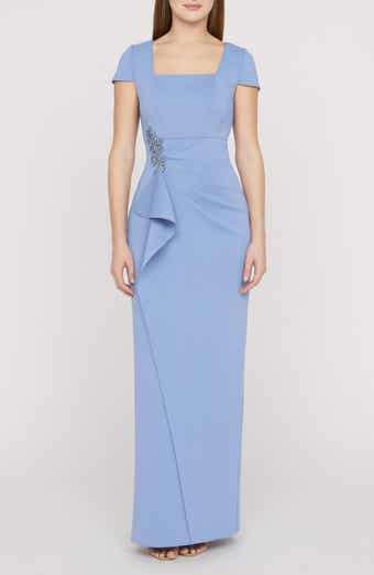 Matilda Bead Detail Cascade Ruffle Gown
