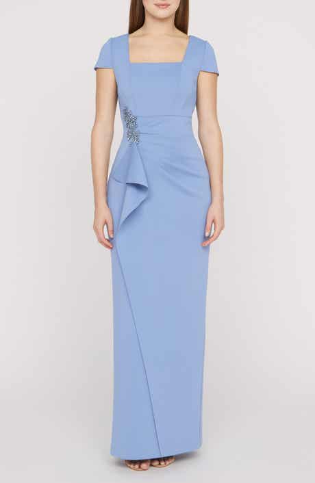 Matilda Bead Detail Cascade Ruffle Gown
