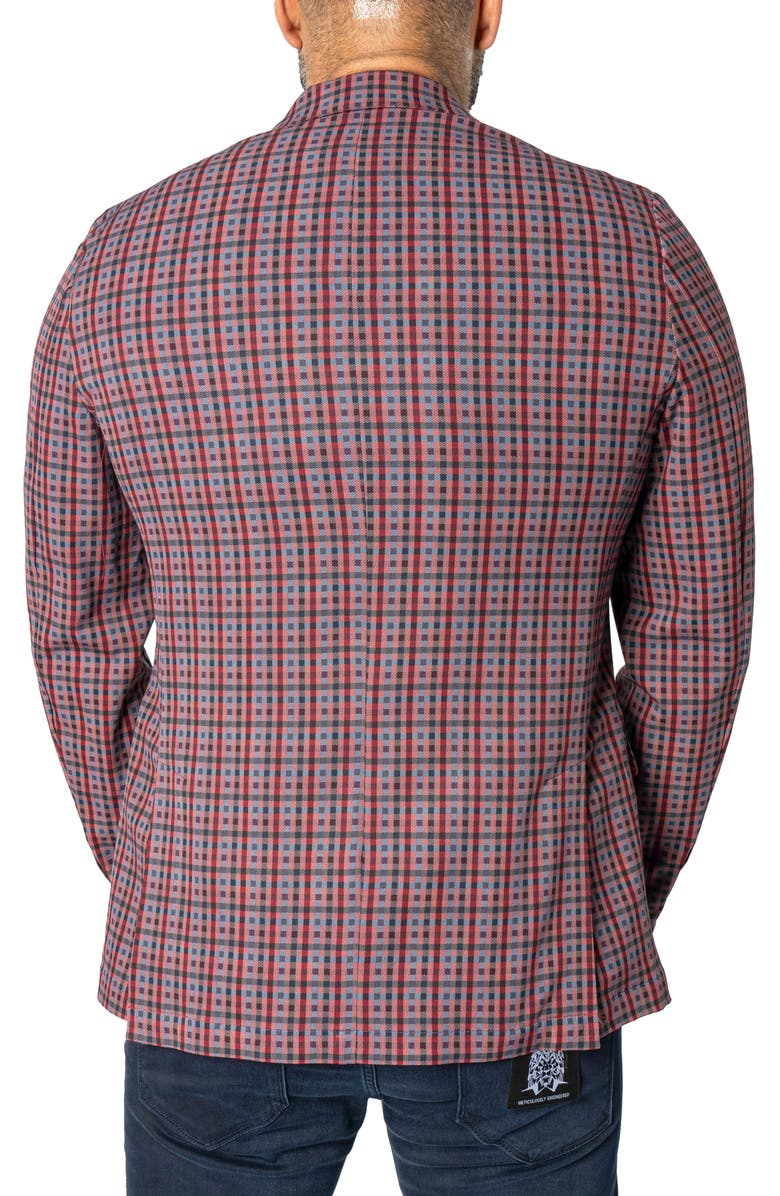 Maceoo Descartes Scottish Check Blazer, Alternate, color, Red