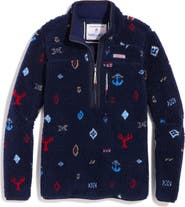 vineyard vines Nautical Icons Supershep Fleece Half Zip Pullover