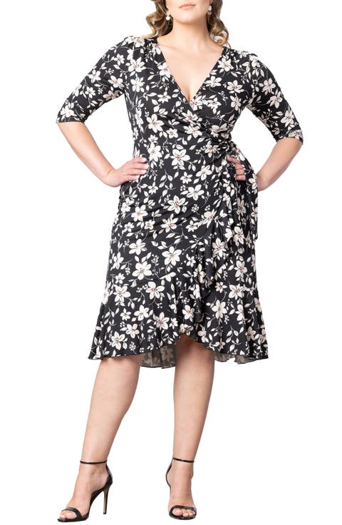 Flirty Flounce Wrap Dress (Plus Size)