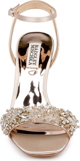 Badgley Mischka Rider Embellished Ankle Strap Sandal