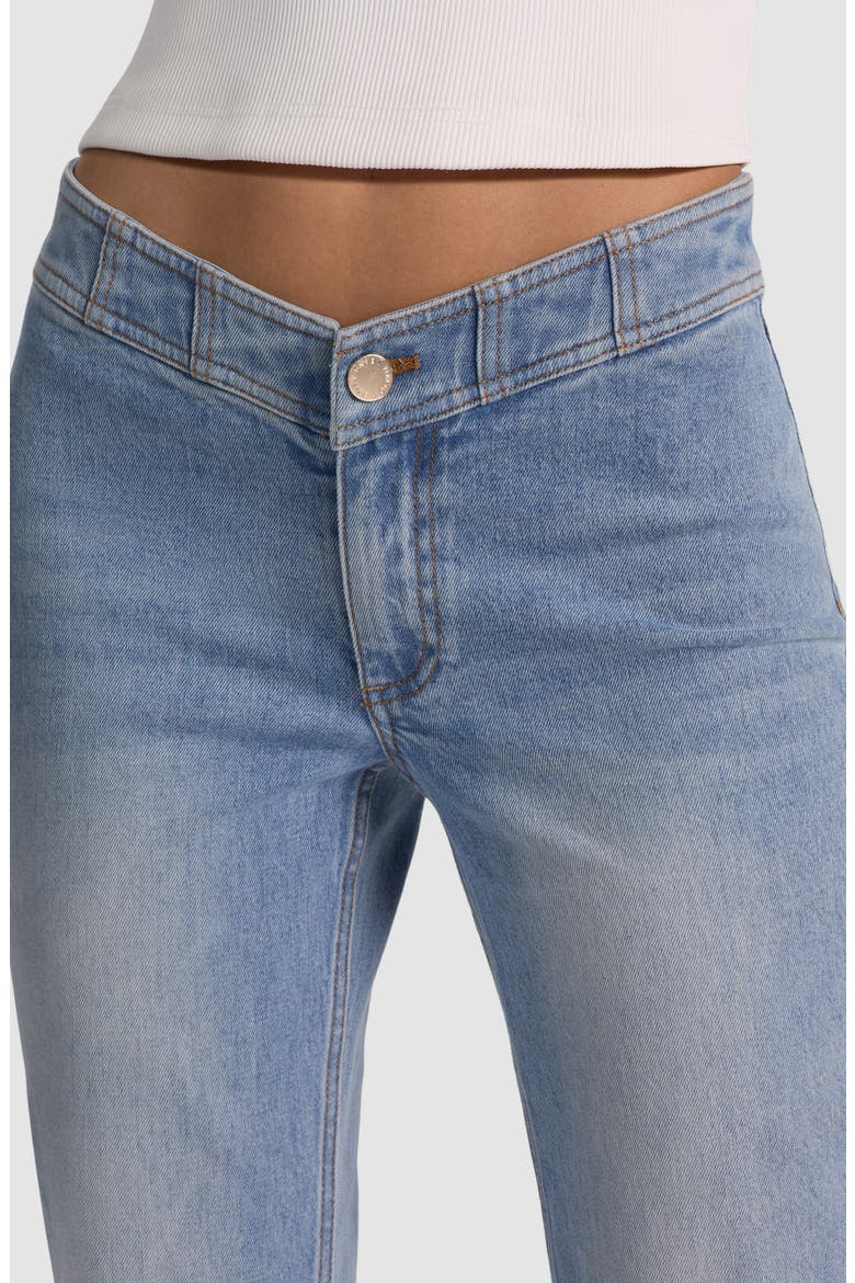 Chelsea Seamed Waist Wide Leg Jeans, Alternate, color, EDIE WASH