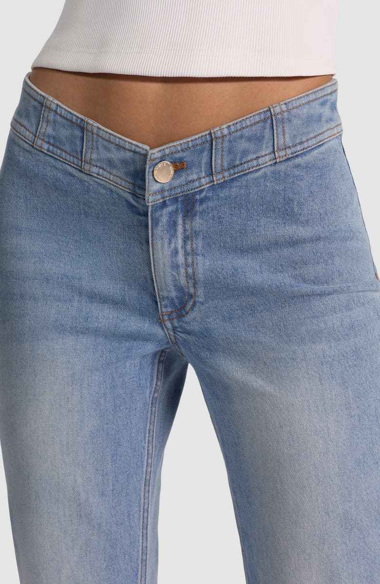 Alice + Olivia Chelsea Seamed Waist Wide Leg Jeans, Alternate, color, 