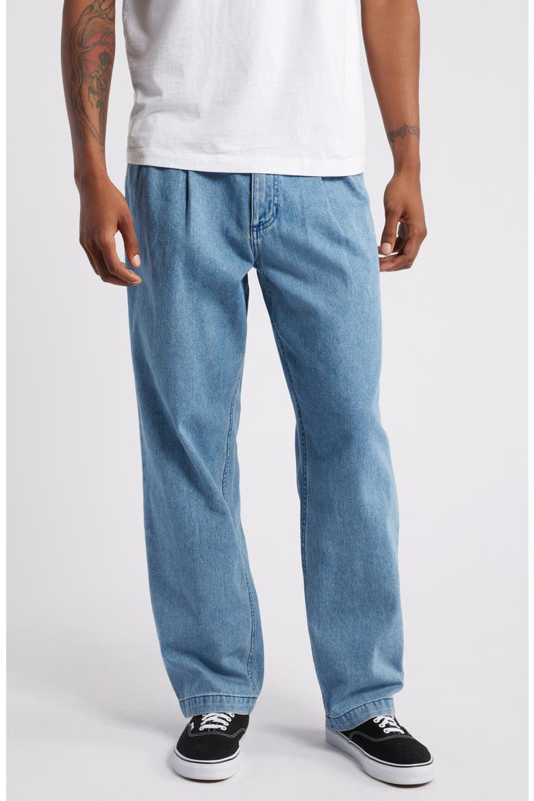 Authentic Loose Fit Denim Chinos, Main, color, STONEWASH BLUE