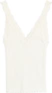 Madewell V-Neck Lace Cotton Blend Tank