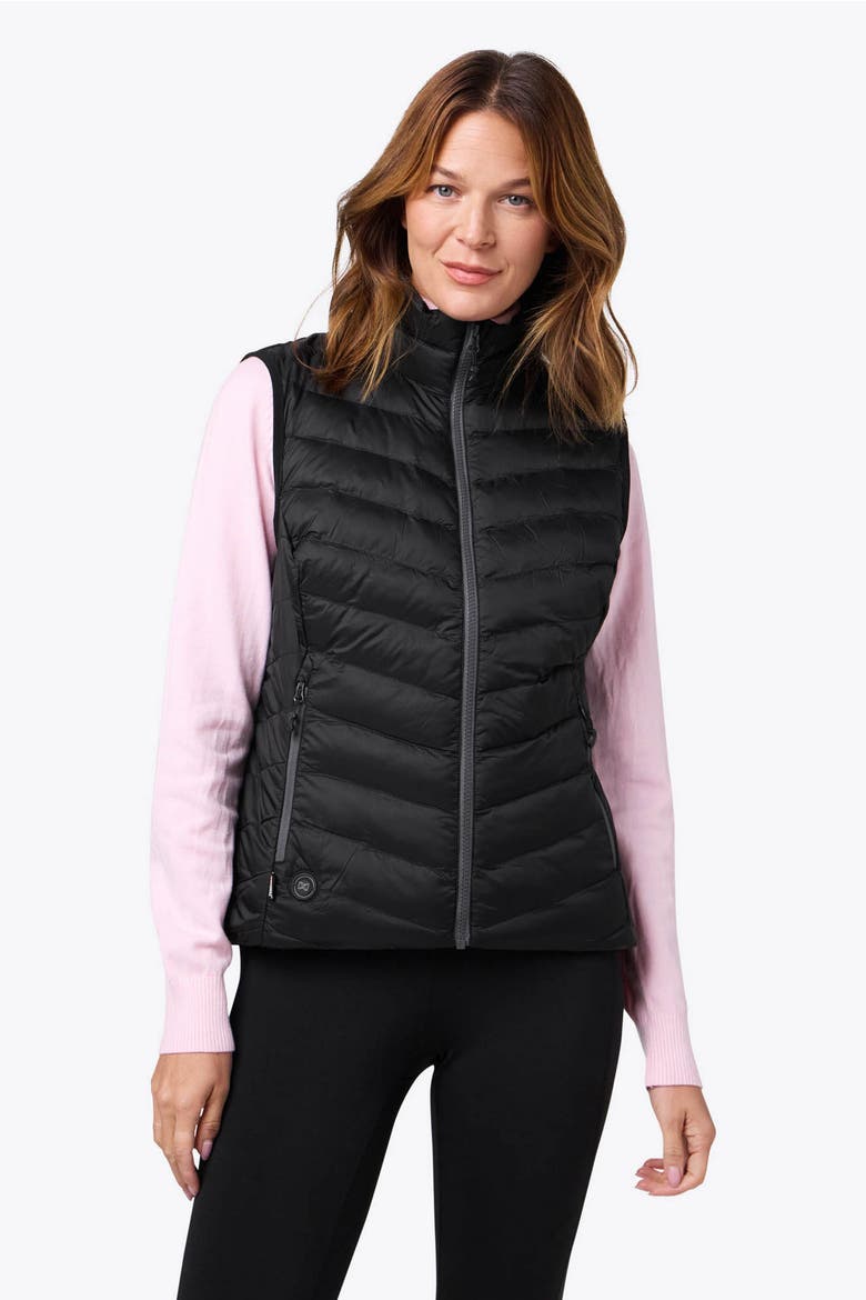 Women's Backcountry Xtera Packable Heated Puffer Vest, Alternate, color, Black