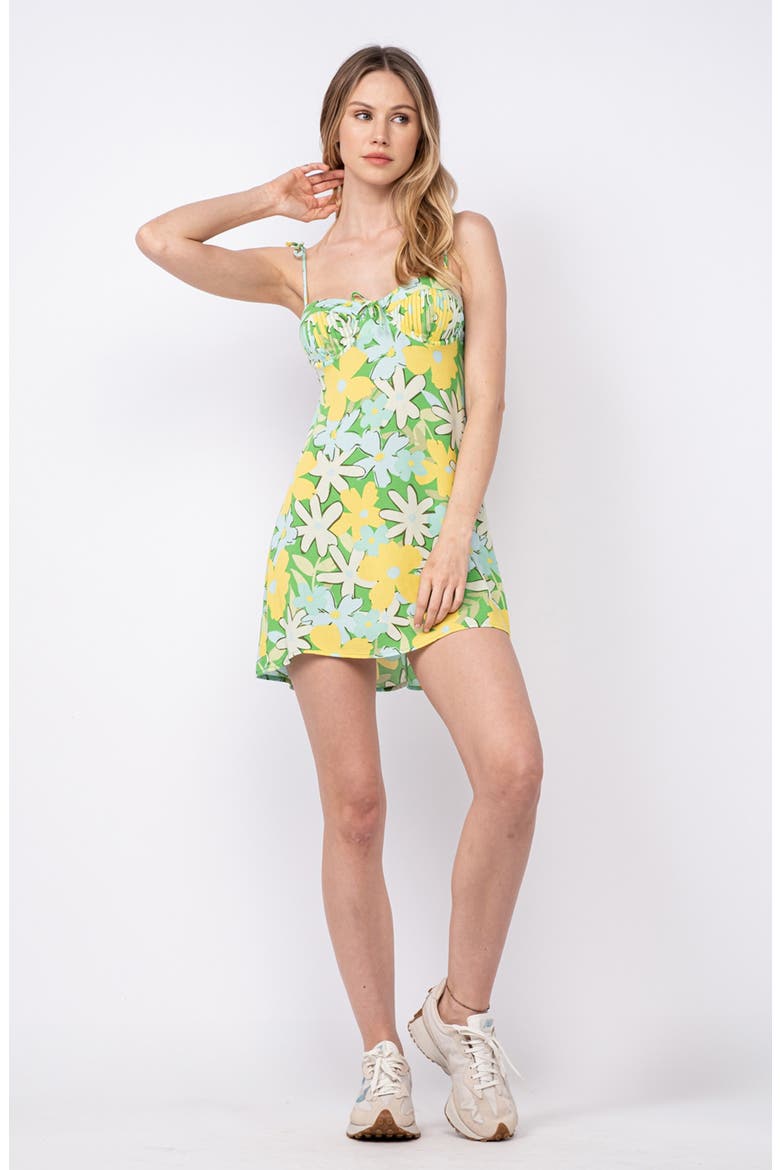 Shoulder Tie Minidress, Alternate, color, GREEN
