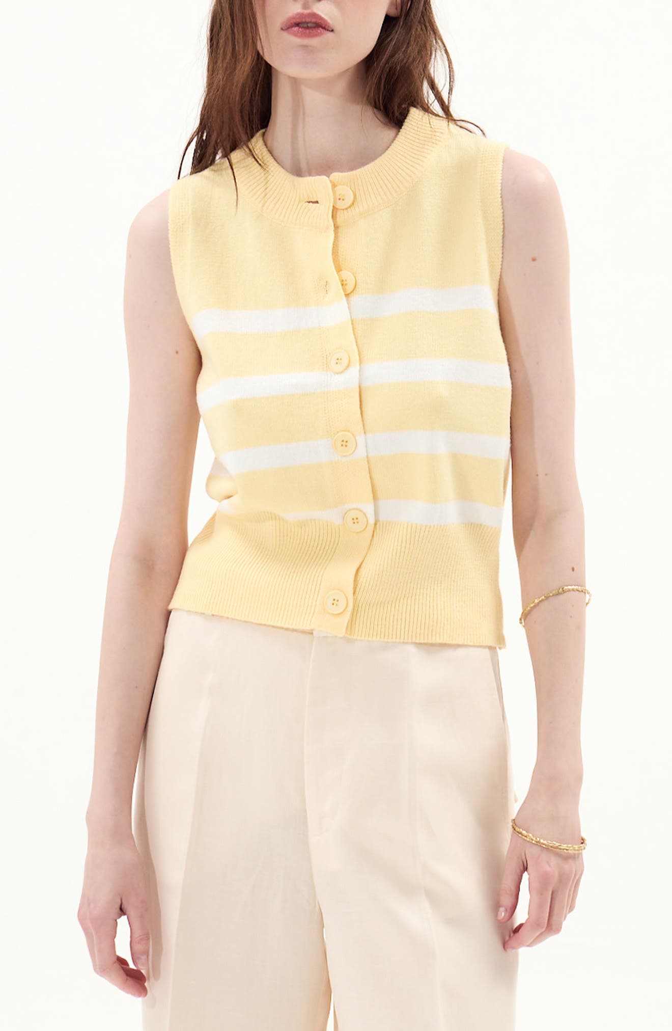 Mykonos Stripe Knit Vest - image 2