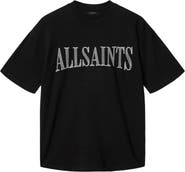 AllSaints Etta Oversized Dash Embroidered Cotton T-Shirt