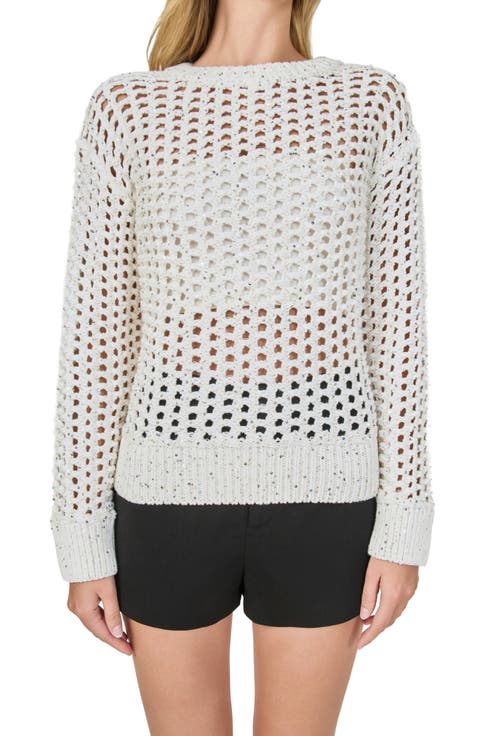 Sequins Open Stitch Sweater