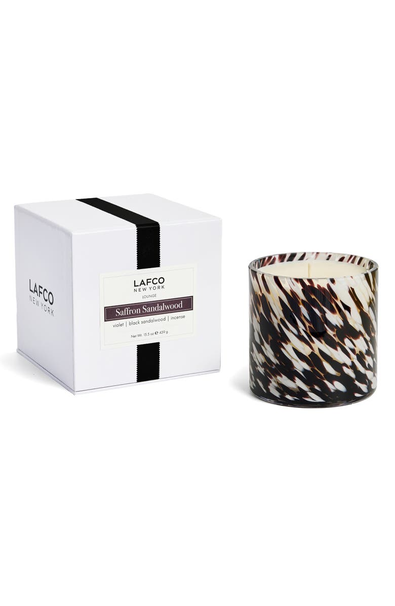 Lafco Saffron Sandalwood Signature Candle, Alternate, color, Black