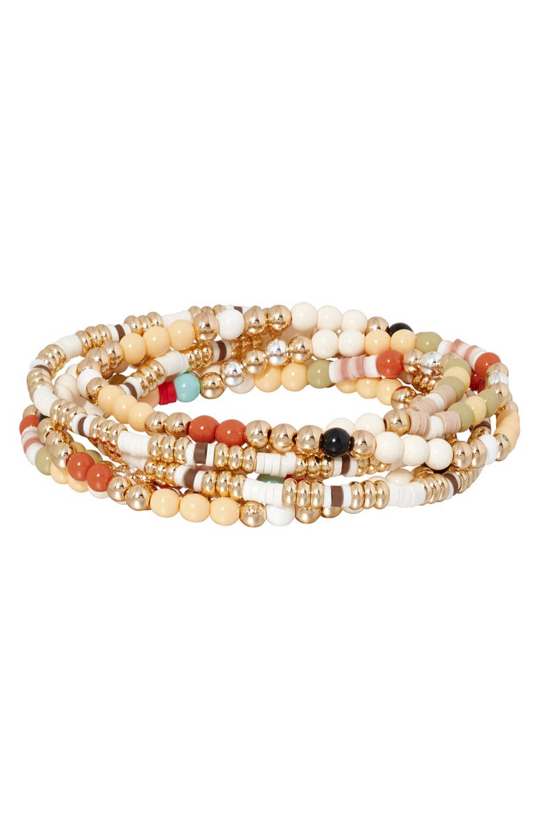 ROXANNE ASSOULIN The Calm Bunch Set of 6 Beaded Stretch Bracelets, Alternate, color, 