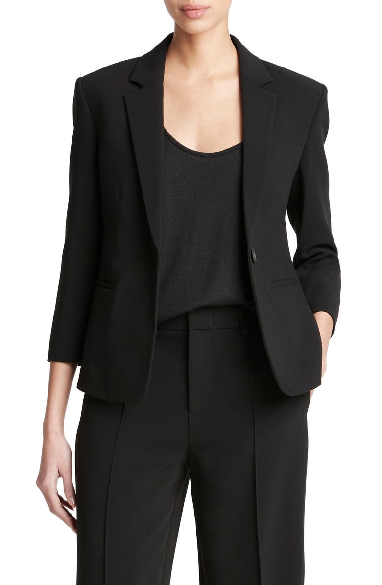 Vince Shrunken Blazer, Main, color, Black