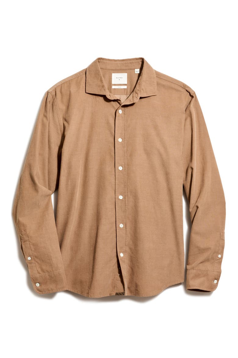 Cedar Corduroy Button-Up Shirt, Main, color, LIGHT BROWN