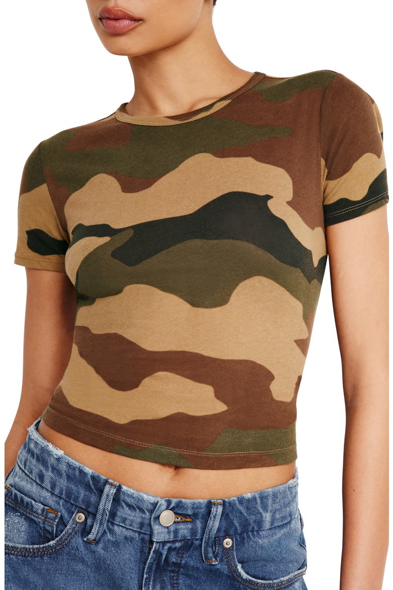 Featherweight Cotton Slim Fit T-Shirt, Main, color, FATIGUE GREEN CAMO01