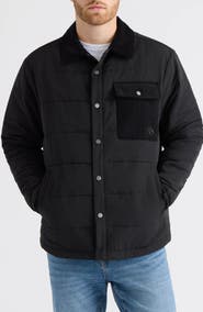 Scotch & Soda Davie Mixed Media Quilted Shirt Jacket