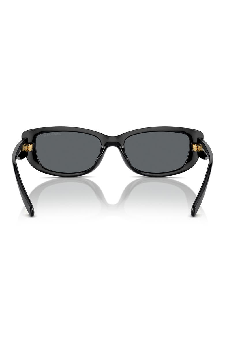 Asheville 54mm Rectangular Sunglasses, Alternate, color, BLACK / DARK GREY SOLID