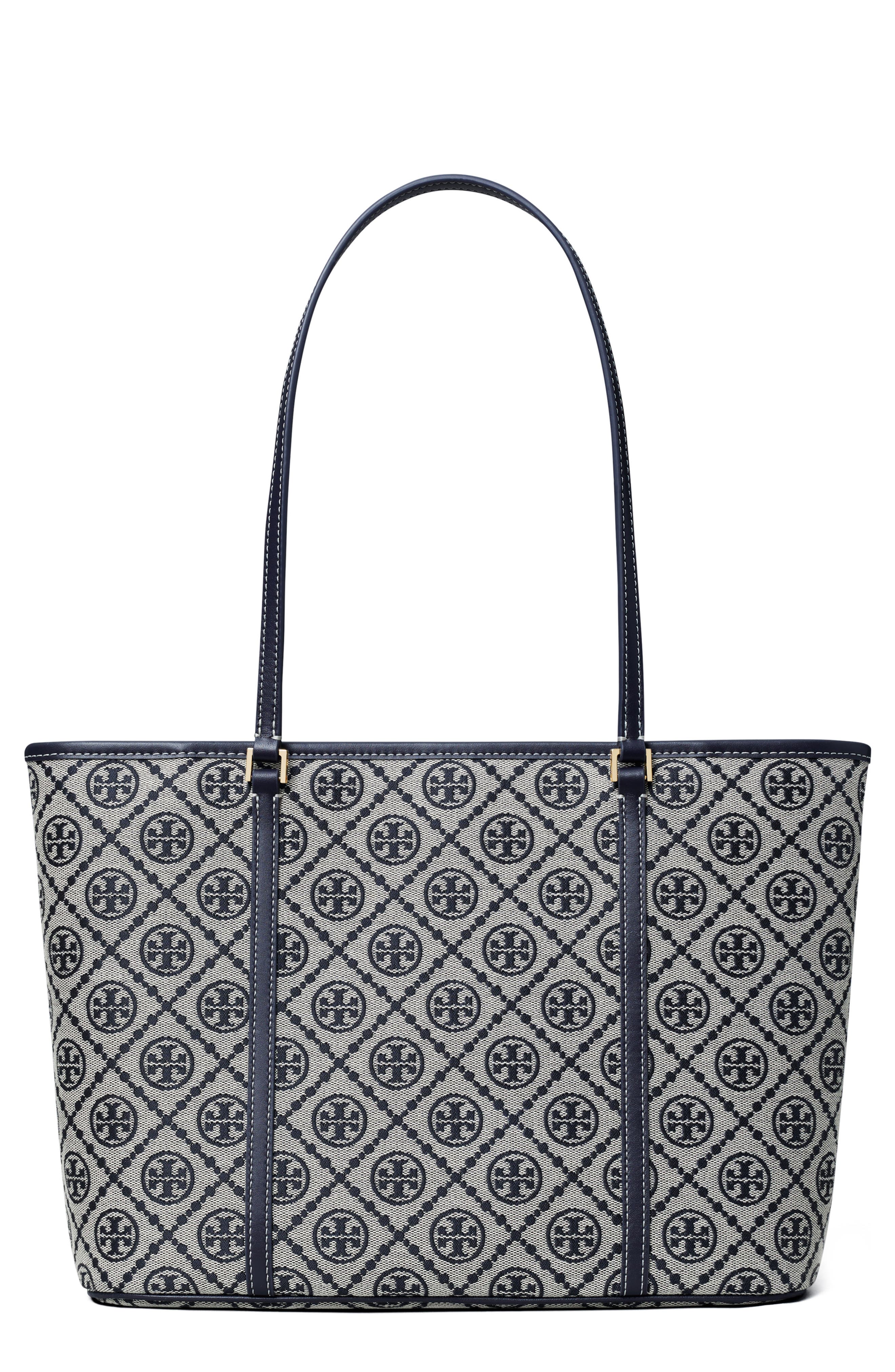Tory Burch Small T Monogram Jacquard Tote, Main, color, 