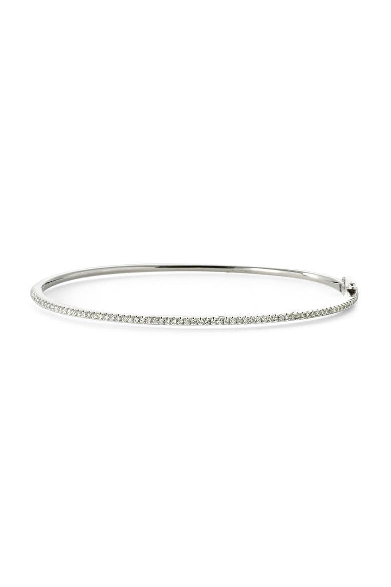 Skinny Stackable Diamond Bangle, Alternate, color, 18K WHITE GOLD