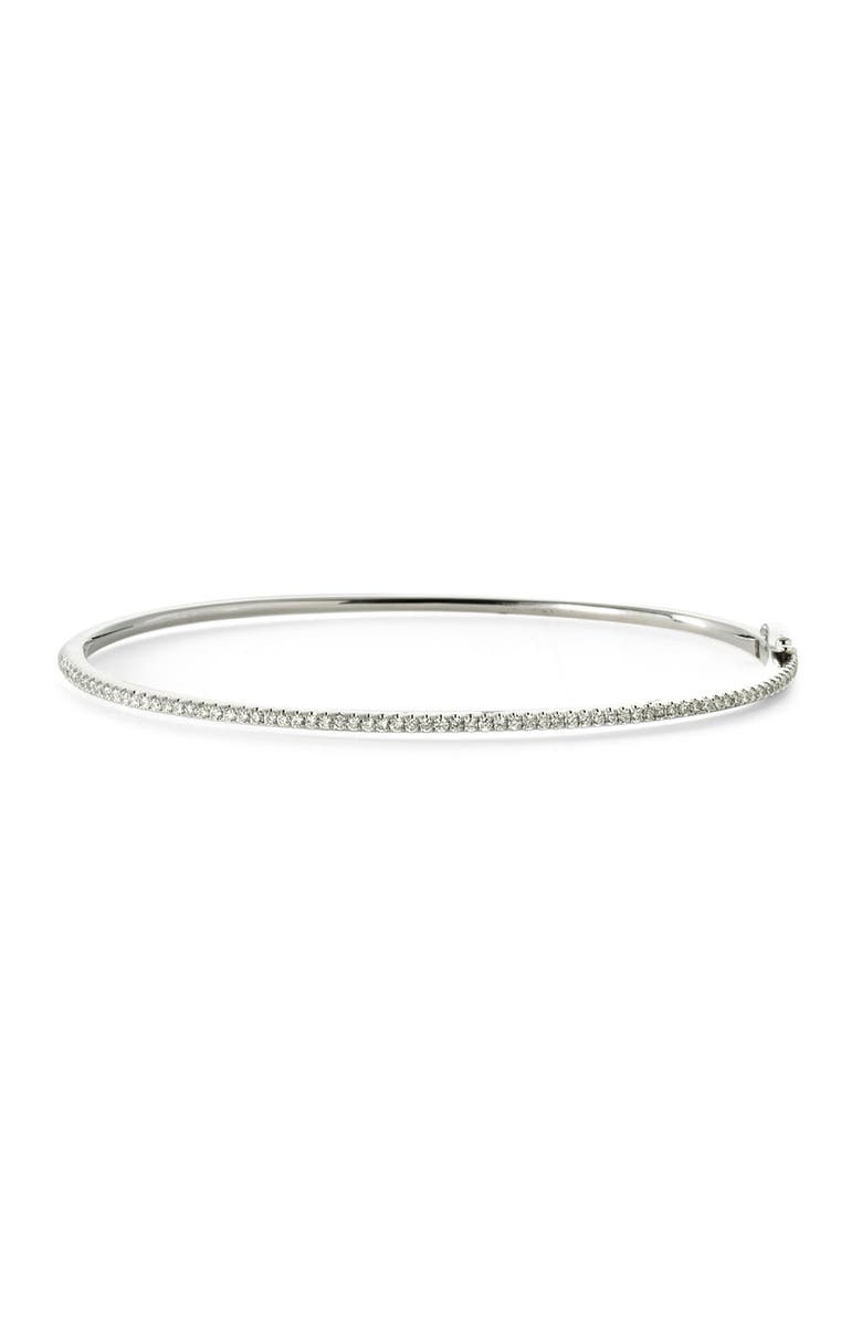 Bony Levy Skinny Stackable Diamond Bangle, Alternate, color, 18K White Gold