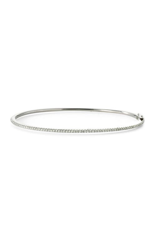 Bony Levy Skinny Stackable Diamond Bangle In 18k White Gold