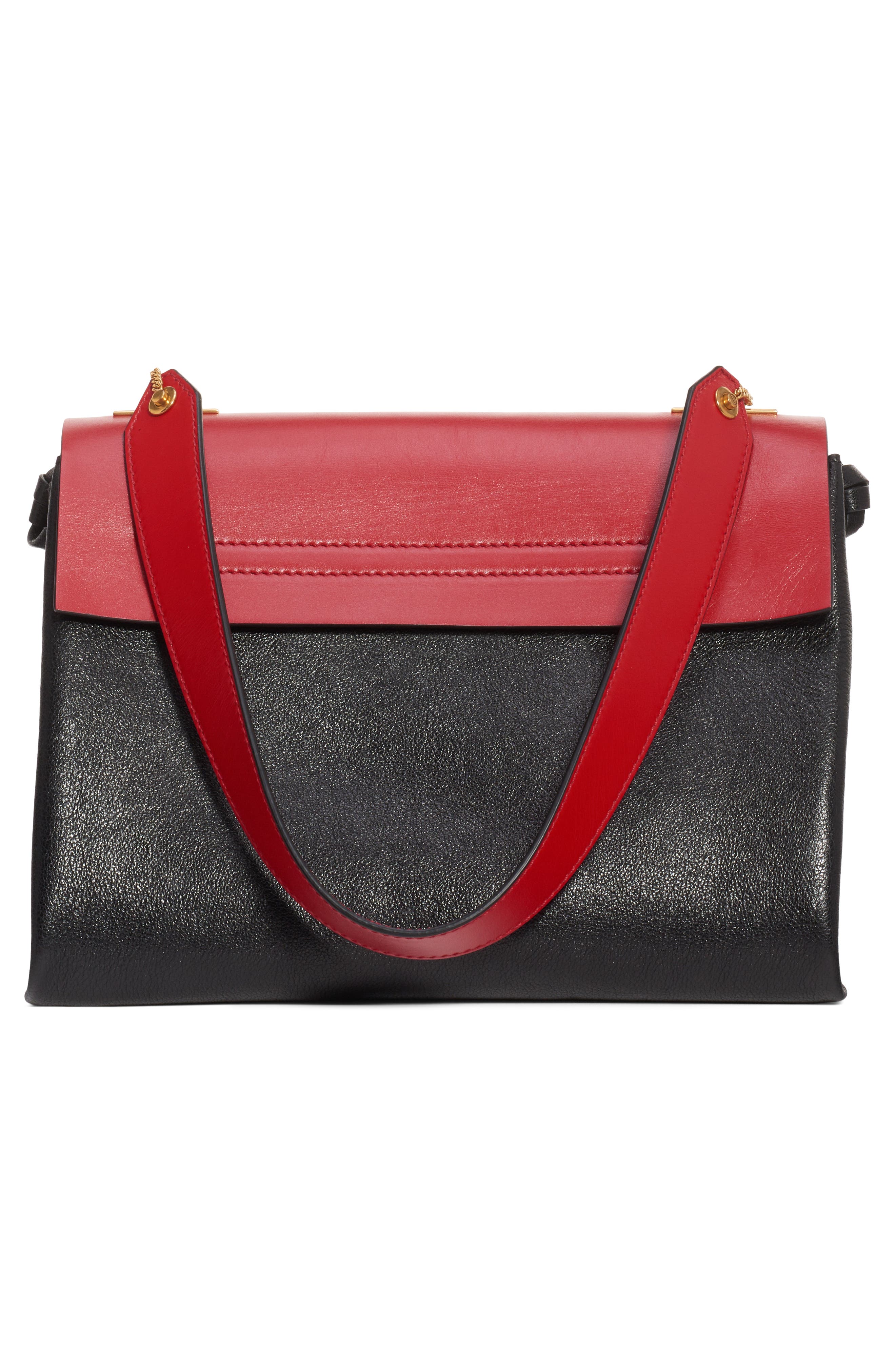 Valentino Garavani Medium V-Ring Leather Shoulder Bag, Alternate, color, 