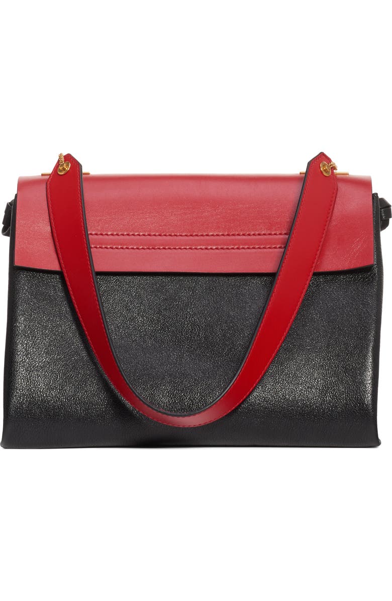 Valentino Garavani Medium V-Ring Leather Shoulder Bag, Alternate, color,