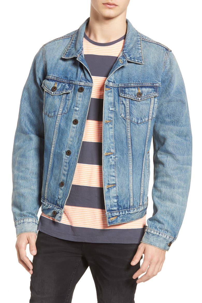 Amsterdam Blauw Hooded Trucker Jacket, Alternate, color, DENIM BLUE