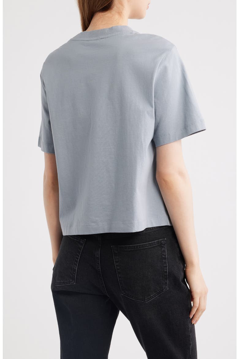 Ella Lisa Beaded Cotton T-Shirt, Alternate, color, QUARRY BLUE