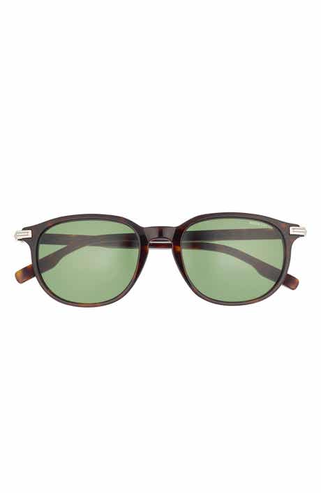 Montblanc 52mm Round Sunglasses