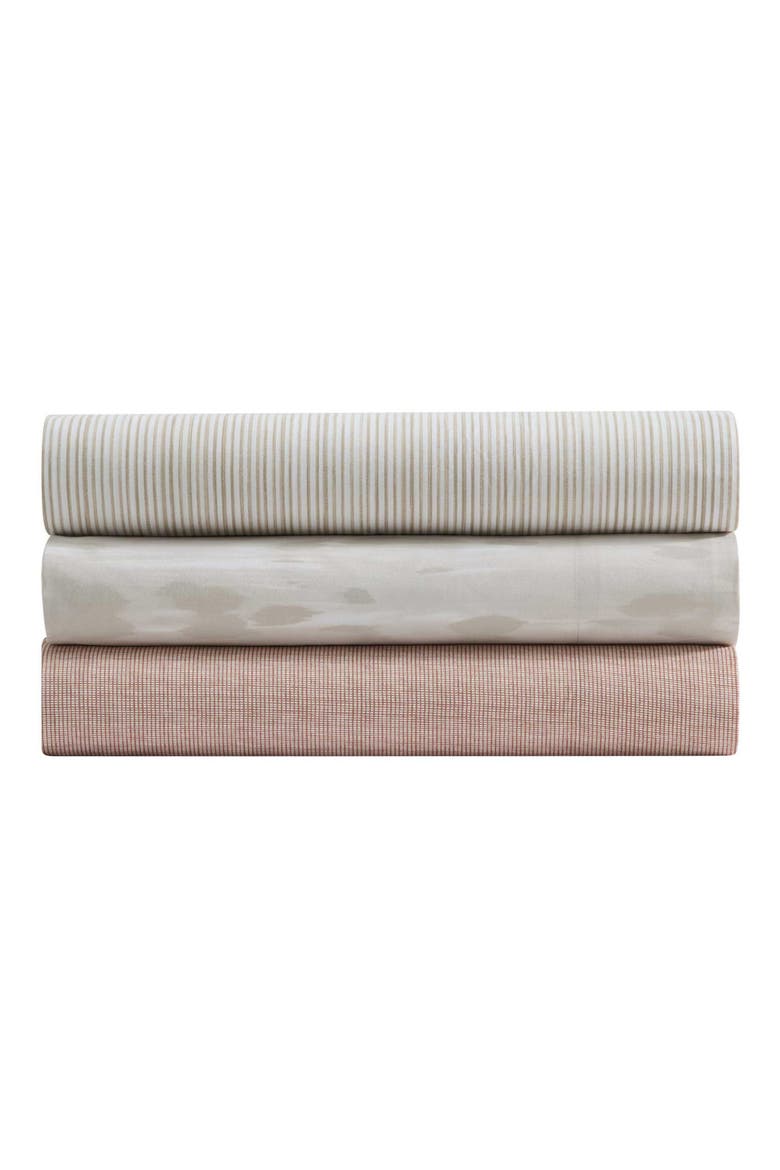 Haze Grid Microfiber Sheet Set, Alternate, color, DUSTY ROSE