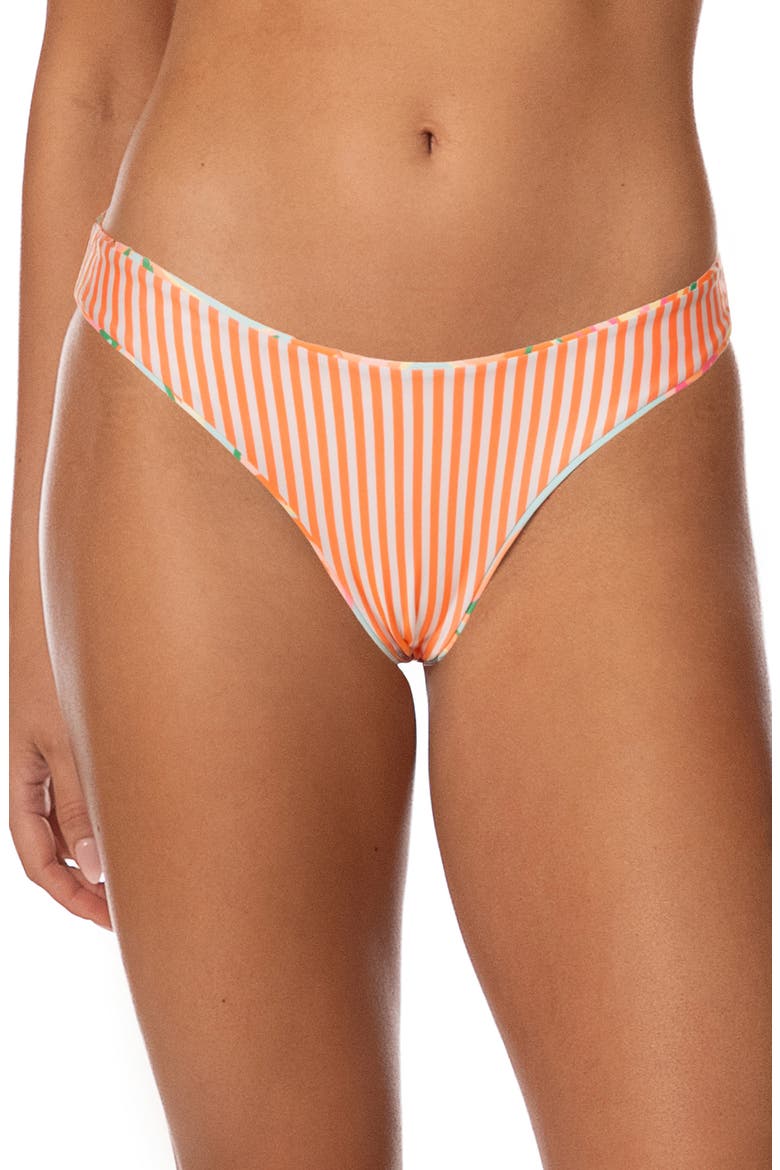 Fiesta Bloom Iconic Reversible Bikini Bottoms, Alternate, color, OPEN BLUE