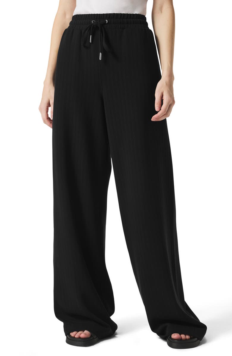 Splendid x @cellajaneblog Rib Scuba Knit Wide Leg Pants, Main, color, 