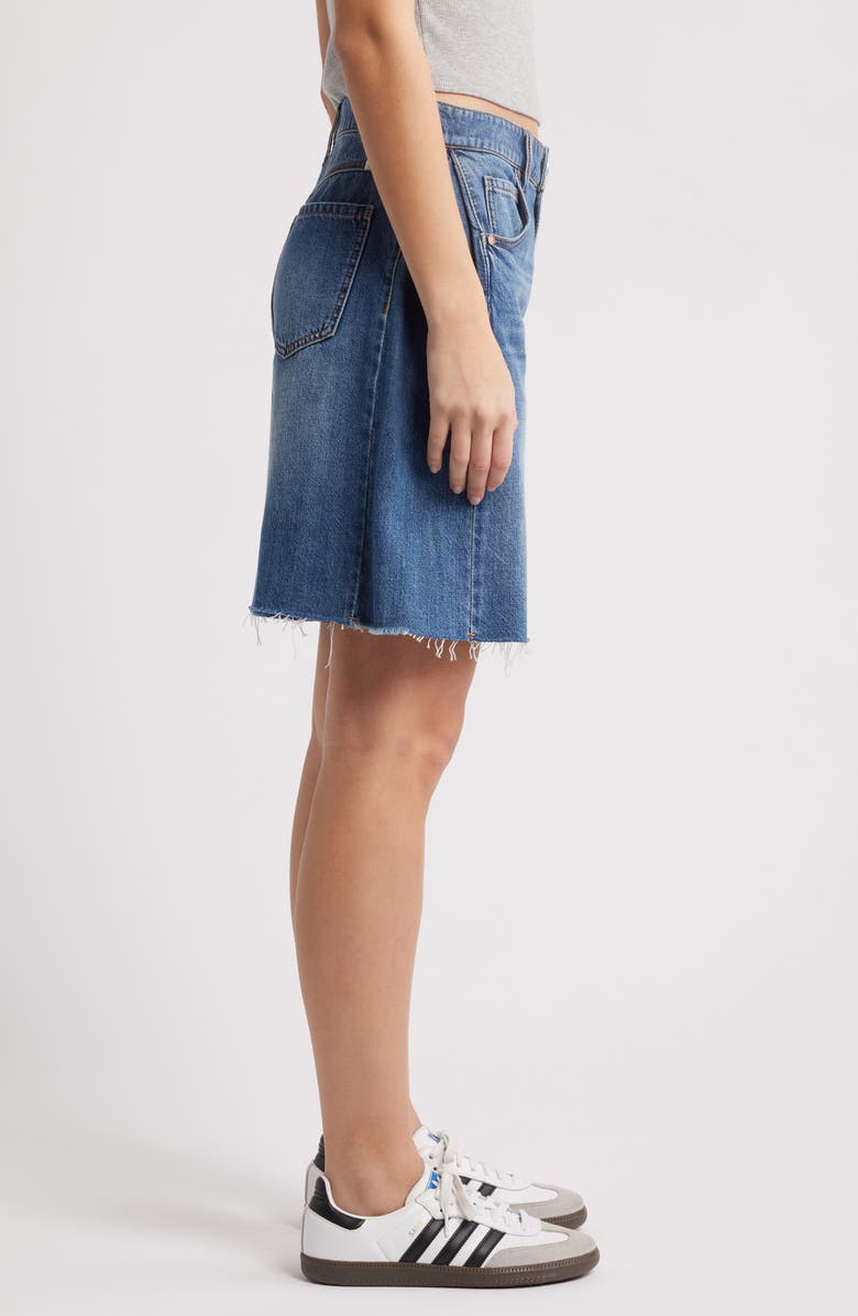 1822 Denim Raw Hem Pleated Denim Bermuda Shorts, Alternate, color, Zariah