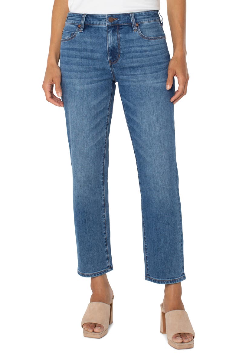 Kennedy Mid Rise Ankle Straight Leg Jeans, Main, color, TEMECULA