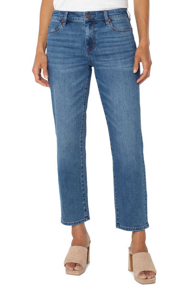 Liverpool Los Angeles Kennedy Mid Rise Ankle Straight Leg Jeans, Main, color, 