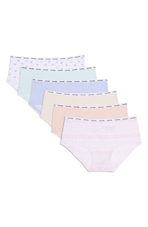 Shop Calvin Klein Kids' 6-pack Hipster Briefs In Sketch Ck Stars