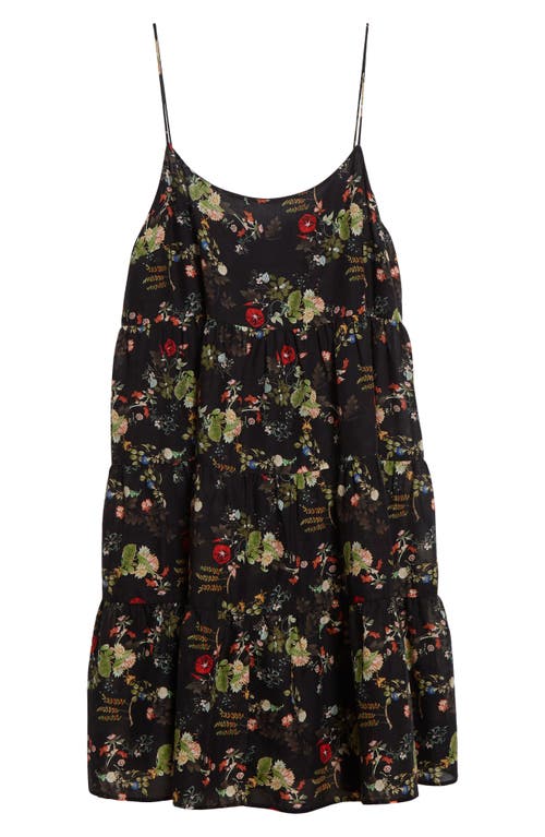 Alice And Olivia Collen Spaghetti-strap Mini Dress In Blush Kiss Black