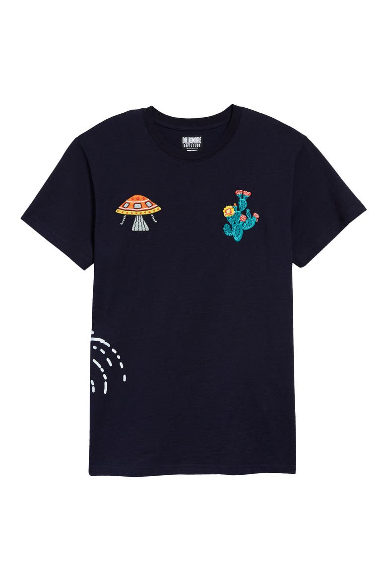 Men's Embroidered Short Sleeve Tee, Alternate, color, INDIGO