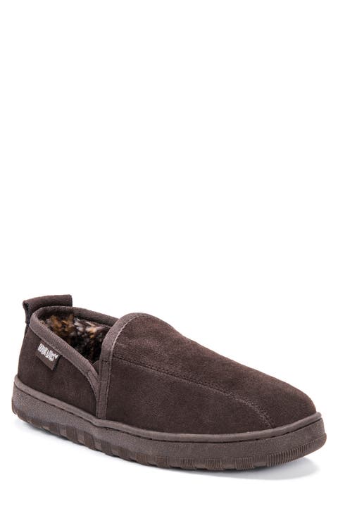Eric Printed Faux Fur Lined Loafer Slipper