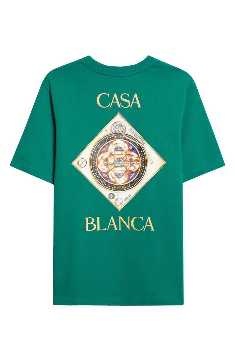 Casablanca Plafond Orne de Musique Graphic T-Shirt, Alternate, color, Evergreen Jersey
